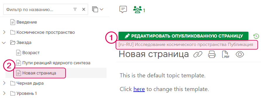 Удаленная страница не была удалена из публикации