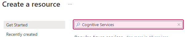 Поиск Cognitive Services