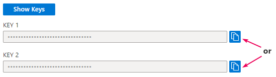 Два ключа API