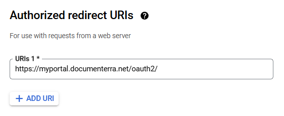 Указать URL-адрес перенаправления авторизации приложения.