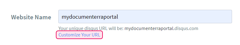 Название портала и кастомизация в Disqus.