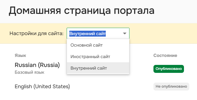 Выбор сайта для публикации домашней страницы.