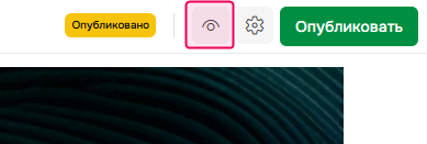 Кнопка Предпросмотр черновика страницы.