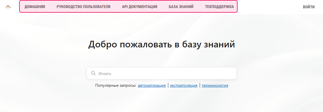 Меню читателя.